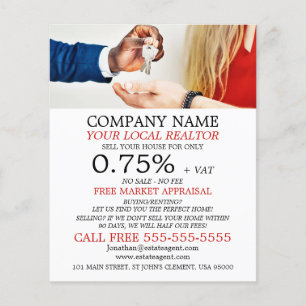 Tasten, Realtor, Anwesen Agent Werbe-Flyer Flyer