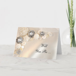 Tasten von Pearl Diamonds werden Sie meine Bridesm Einladung