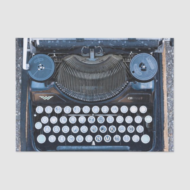 Tastenanschläge für alte Schreibmaschine, 10lb-Pap Seidenpapier (Vorderseite)