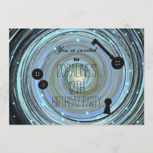 Tastenaugen & Skelettschlüssel Andere Welt-Party Einladung