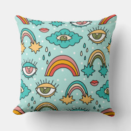 Tastenkombination für ein mehrfarbiges Retro-Symbo Kissen