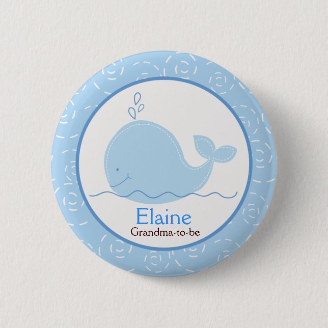 Tastenkombination für kleinen blauen Whale TAG Button (Vorderseite)