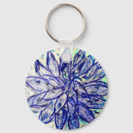 Tastenkombination, selten blauer Dalhia Schlüsselanhänger