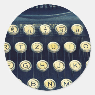 Tastenkombinationen für alte Vintage Schreibmaschi Runder Aufkleber