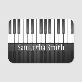 Tastenkombinationen für die Piano-Tastatur, Design Namensschild