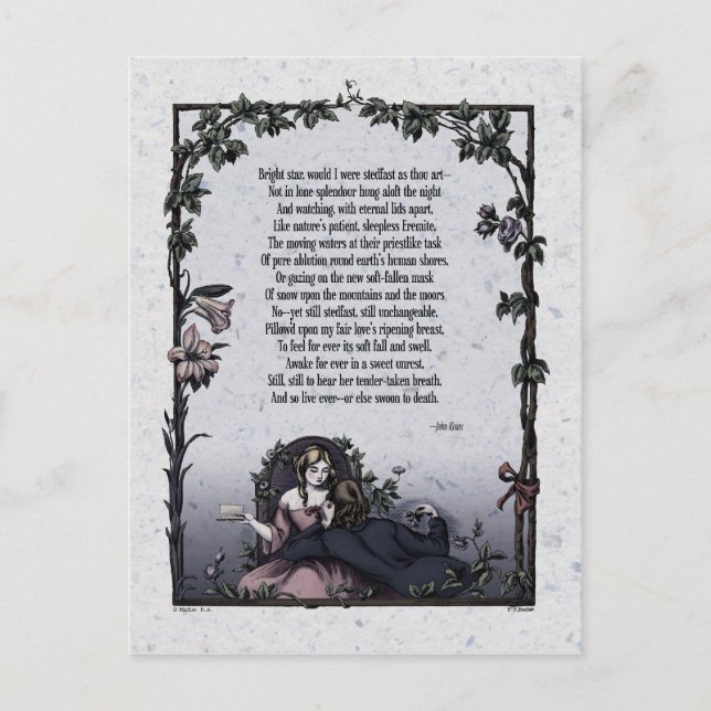 Tastenkombinationen "Heller Star" Viktorianische P Postkarte (Vorderseite)