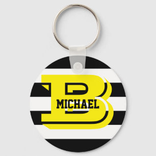 Tastenring für Schwarze Streifen Schlüsselanhänger