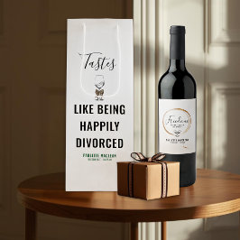 Tastes Like Being Happily Divorced Wine Gift Bag Geschenktüte Für Weinflaschen
