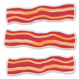 Tasty Bacon Strips Aufkleber