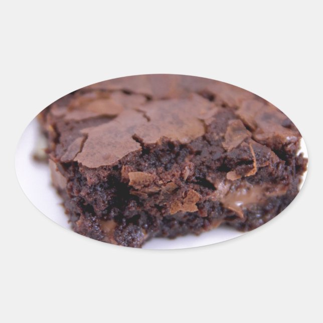Tasty Brownie Ovaler Aufkleber (Vorderseite)