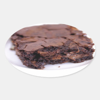 Tasty Brownie Ovaler Aufkleber
