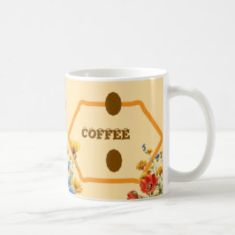Tasty Coffee Beans & Floral Mug Sticker – Vintage  Kaffeetasse