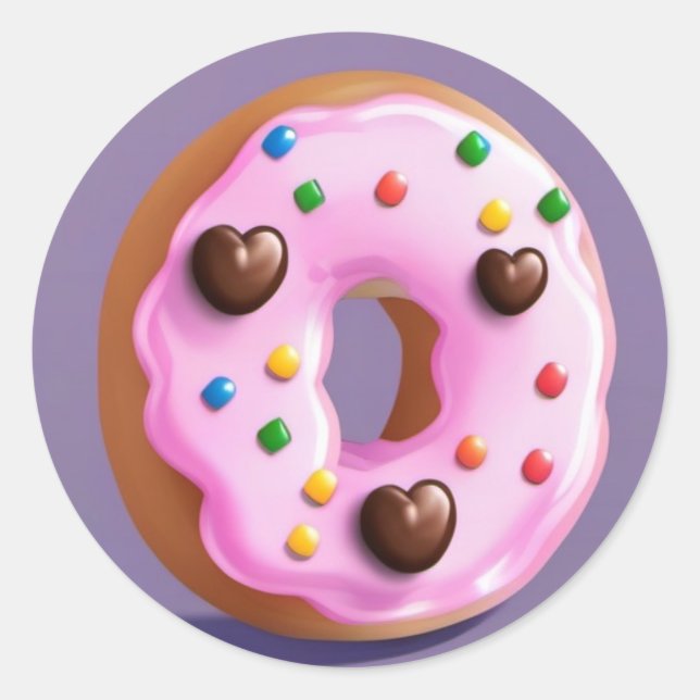 Tasty Doughnut Runder Aufkleber (Vorderseite)