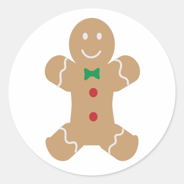 Tasty Gingerbread Man Runder Aufkleber (Vorderseite)