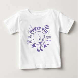 Tasty Retro Porky Pig Baby T-shirt