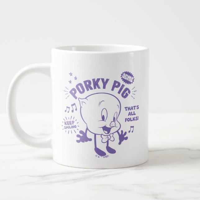 Tasty Retro Porky Pig Jumbo-Tasse (Links)