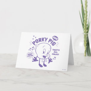 Tasty Retro Porky Pig Karte