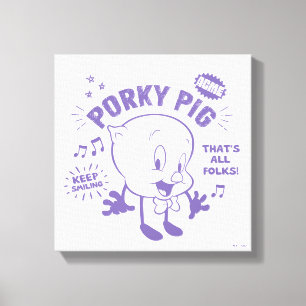 Tasty Retro Porky Pig Leinwanddruck