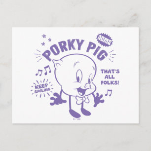 Tasty Retro Porky Pig Postkarte
