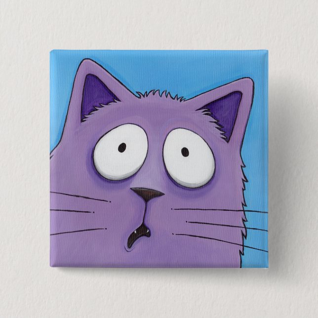 Tat jemand, B-B-BATH zu sagen?! Katzen-Knopf Button (Vorderseite)