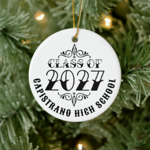 Tat-Stil Graue Klasse 2027 Foto-Abschluss Keramik Ornament