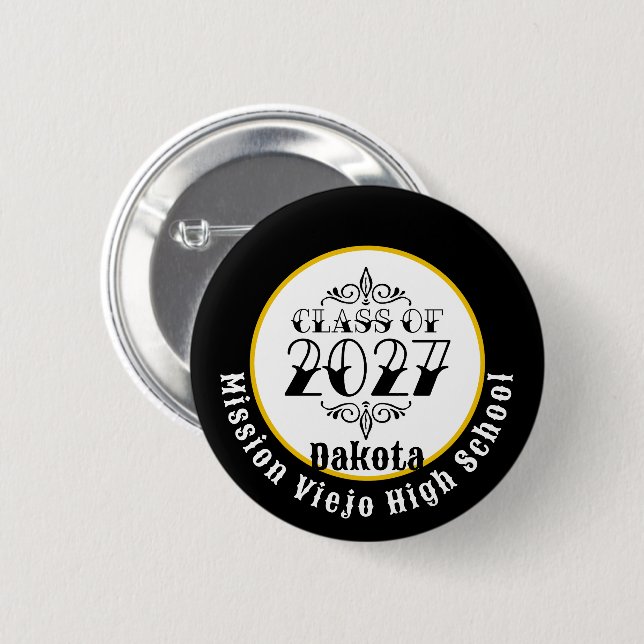 Tat Style Abiturjahrgang 2027 Button (Vorne & Hinten)
