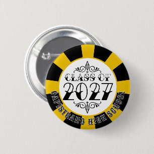 Tat-Style Grau-Abschlussklasse 2027 Button