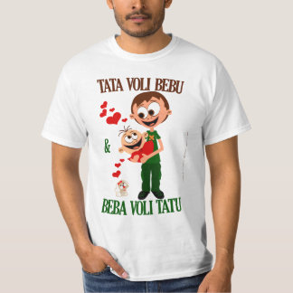 Tata liebt Baby (Daddy Loves Baby) weiß T-Shirt