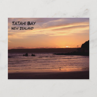 Tatahi Bay Sunset, Neuseeland Postkarte