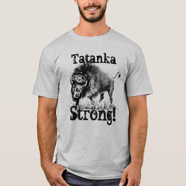 "Tatanka stark" mit amerikanischem Bison T-Shirt (Vorderseite)