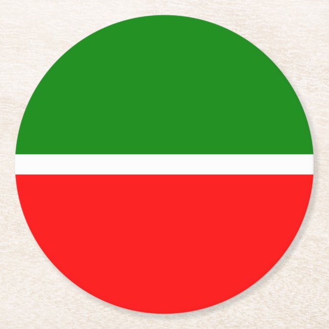 Tatarstan Runder Pappuntersetzer (Vorderseite)