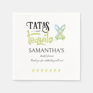 Tatas & Tequila Modernes Brautparty Fiesta Party Serviette