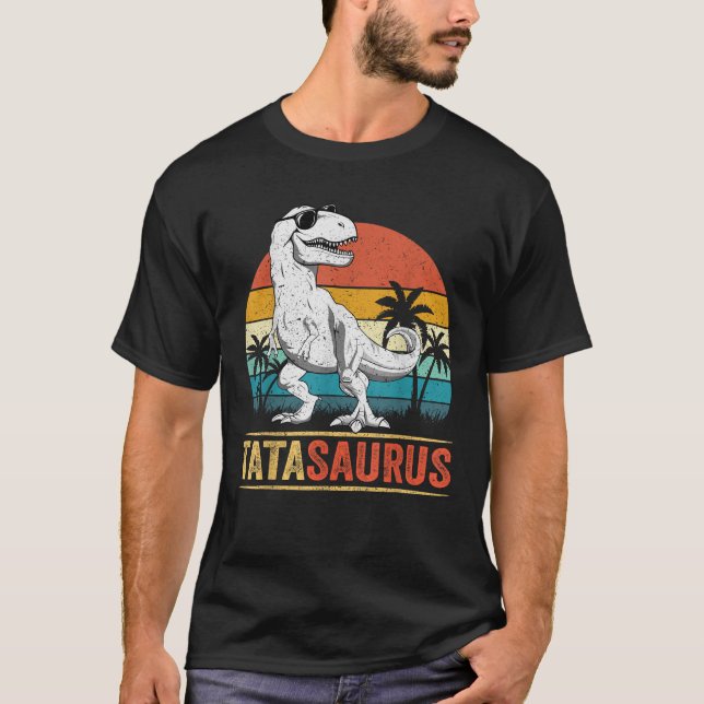 Tatasaurus T rex Dinosaur Funny Tata Saurus Famili T-Shirt (Vorderseite)