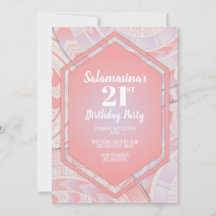 Tatau Cotton Candy Diamond Geburtstag Einladung