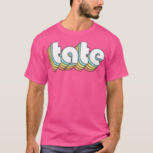 Tate Retro Rainbow Typografie Faded Style T-Shirt