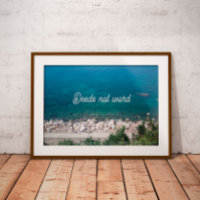 Taten nicht Wort inspirierendes Sprichwort Poster