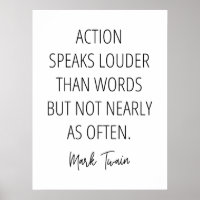 Taten sprechen lauter als Worte, aber..