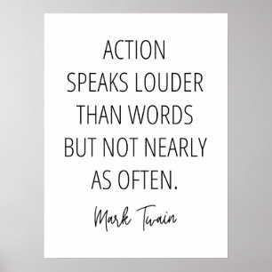 Taten sprechen lauter als Worte, aber.. Poster
