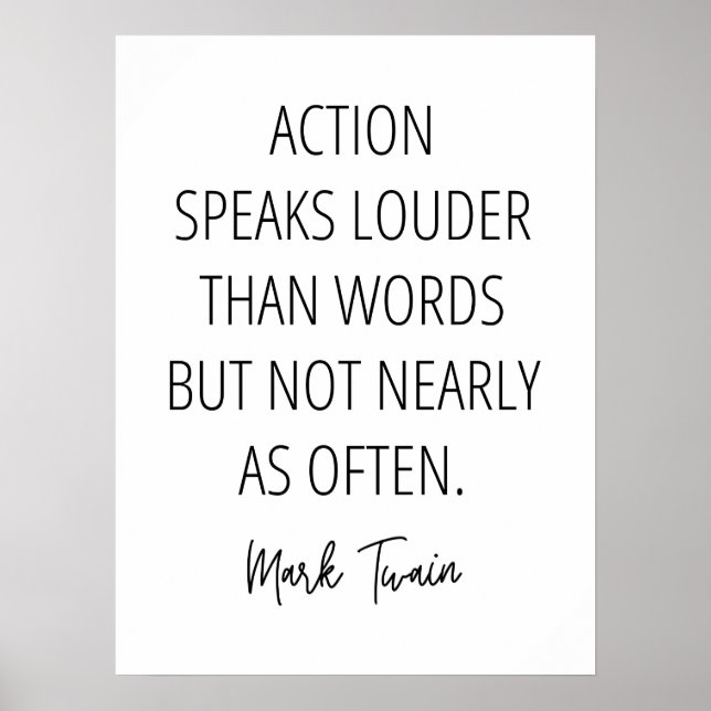 Taten sprechen lauter als Worte, aber.. Poster (Vorne)