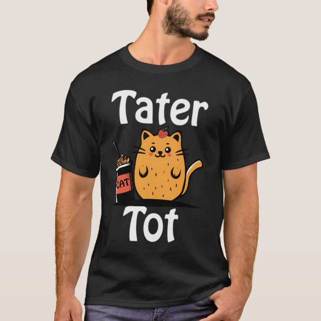 Tater Tot Katze T-Shirt (Vorderseite)