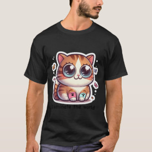 Tater tot mutige Katzenaufkleber T-Shirt