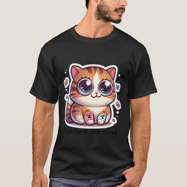 Tater tot mutige Katzenaufkleber T-Shirt (Vorderseite)