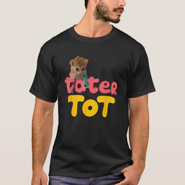 Tater Tot niedliche Katze T-Shirt (Vorderseite)