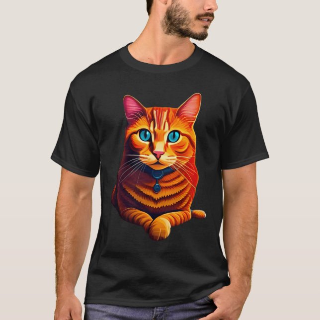Tater Tot Orange Cat - lackiert T-Shirt (Vorderseite)