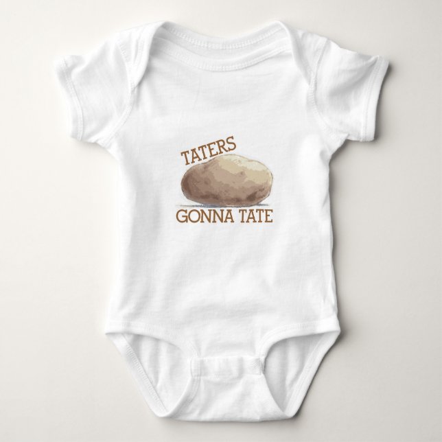 Taters, das zu Tate geht Baby Strampler (Vorderseite)