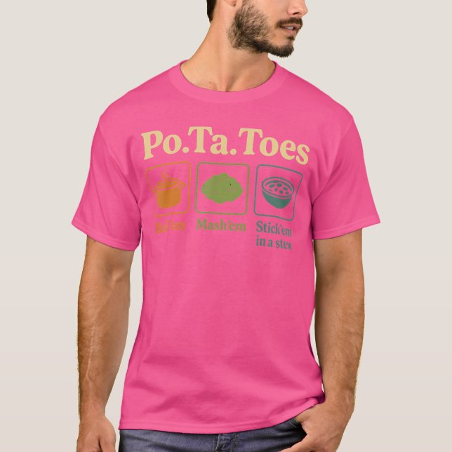 Taters PoTaToes Kartoffel lustig T-Shirt (Vorderseite)
