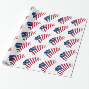 Tätige amerikanische Flagge Geschenkpapier