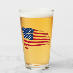 Tätige amerikanische Flagge Glas