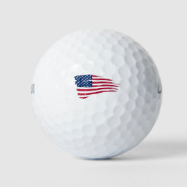 Tätige amerikanische Flagge Golfball