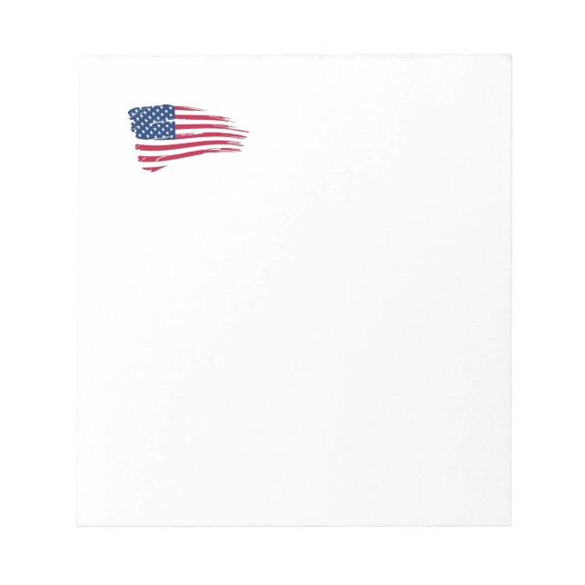 Tätige amerikanische Flagge Notizblock (Vorderseite)